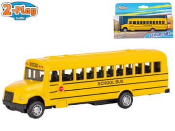 2-Play Traffic School Bus American 14 cm kovinski vzvratni del