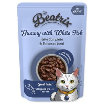 Beatrix vrečka za odrasle z belo ribo 85g