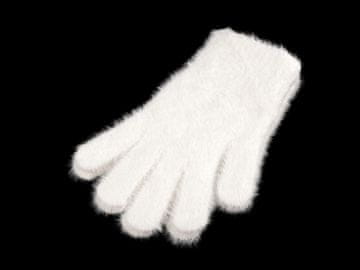 Ženske / dekliške pletene rokavice - kremasta najlažja.