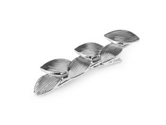 Sponka za lase listi - srebrna