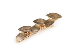 Sponka za lase listi - zlata