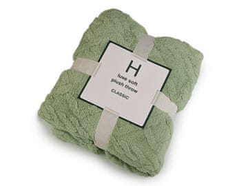 Plišasta odeja 150x200 cm - žajbljevo zelena