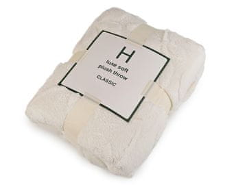 Plišasta odeja, listi 150x200 cm - kremna najlažja.