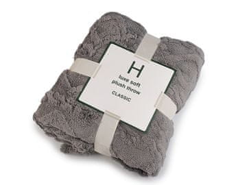 Plišasta odeja 150x200 cm - siva