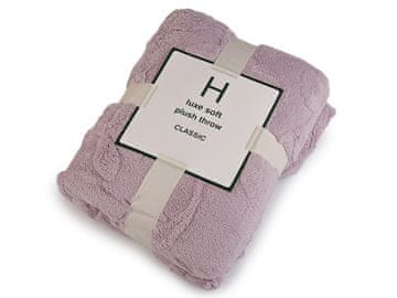 Plišasta odeja, listi 150x200 cm - lila