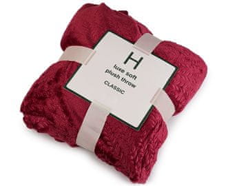 Odejica iz mikroflisa Crop 150x200 cm - burgundska barva sv.