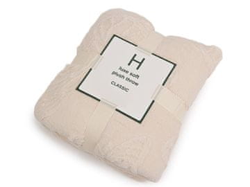 Odeja jagenjček metuljček 150x200 cm - smetanasto svetla