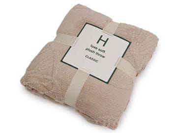 Odeja jagenjček metuljček 150x200 cm - bež svetlo