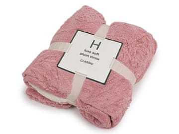 Odeja jagenjček metuljček 150x200 cm - stara roza st.