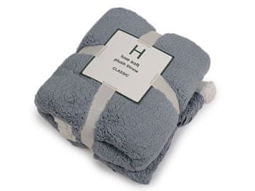 Odeja jagnje 150x200 cm - modro-siva