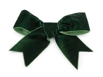 Žametni božični trak 11x9 cm - temno zelen (6 kosov)