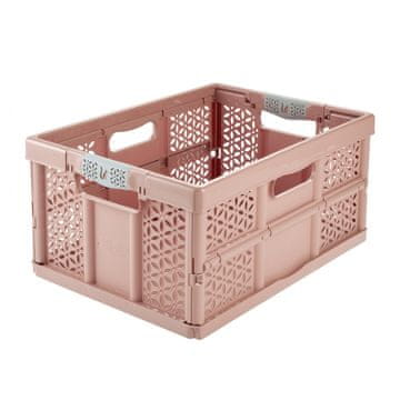 keeeper Zložljiva škatla z mehkimi ročaji Lea 32l Nordic Pink