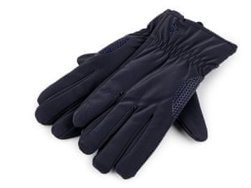 Moške kombinirane rokavice, semiš, izolirane - temno modre