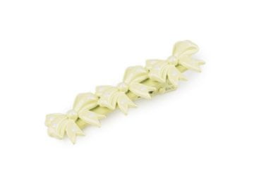 Kovinska sponka za lase trak, listi - rumeni sveti trak