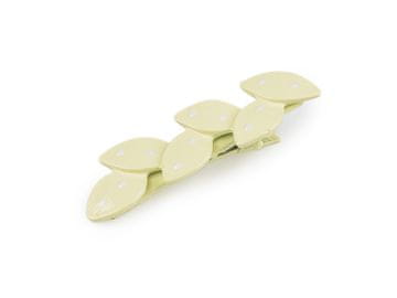 Kovinska sponka za lase trak, listi - rumeni sveti list