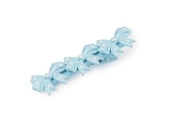 Kovinska sponka za lase lok, listi - modri trak