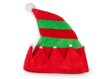 Božični škrat klobuk - rdeč
