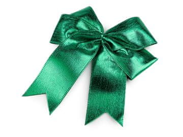 Božična pentlja kovinska - (13x12 cm) zelena