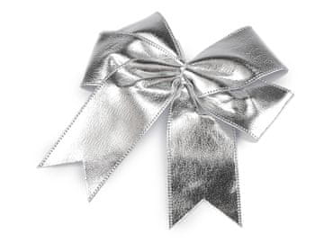 Božični kovinski trak - (13x12 cm) srebrn (6 kosov)