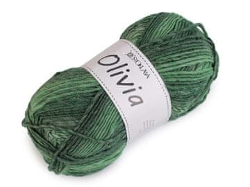 Pletena preja Olivia meliert 100 g - zelena