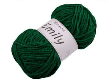 Pletena preja Emily 100 g - (28) temno zelena