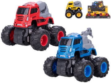 Tovornjak 9 cm kovinski na vztrajniku - mešanica barv (rdeča, modra, rumena)