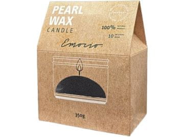 Emocio vosek v razsutem stanju 350 g + 10 knotov - črna