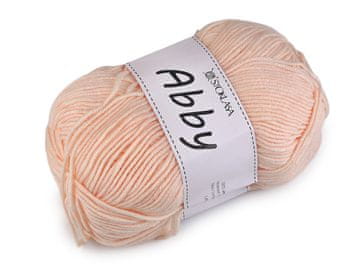 Pletena preja Abby 100 g - prašnata lososova