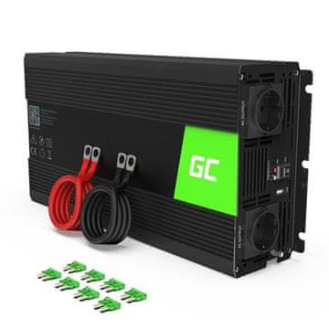 Green Cell Inverter električne energije 12V do 230V 1500W/3000W Modificiran sinusni val