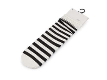 Ženske / dekliške bombažne nogavice - kremasta svetlo črna