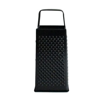 ČRNO KVADRATNO STRGALO IZ NERJAVEČEGA JEKLA 9,3X7X21CM