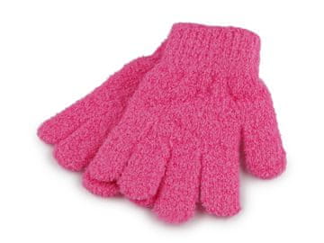 Otroške pletene frotirne rokavice - roza