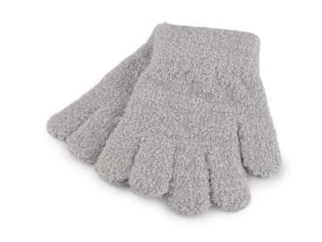 Otroške pletene frotirne rokavice - sive svetle