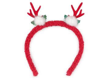 Božični / zabavni trak za lase - rdeč