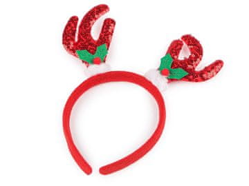 Božični / zabavni trak za lase (rdeč)