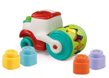 Clementoni Clemmy baby - Gradbeni stroj, senzorični valjček z mehkimi bloki