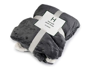 Odeja jagnje 180x200 cm - temno siva