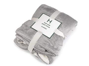 Odeja jagnje 180x200 cm - siva svetla