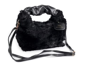 Torbica iz krzna 24x21 cm - črna