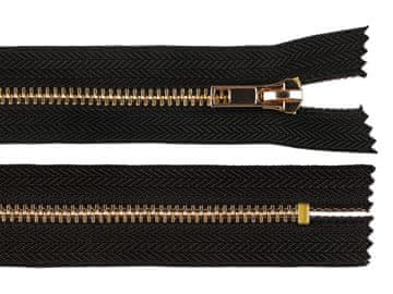 Kovinska zadrga št. 5 dolžine 16 cm (kavbojke) - črna zlata