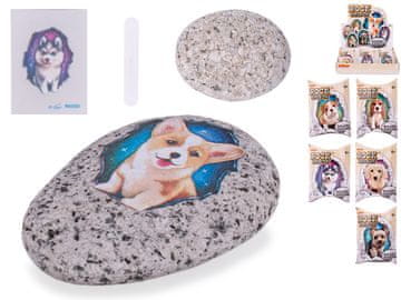 Kamenček z nalepko s psičkom