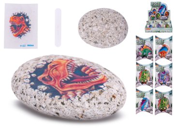 Kamenček z nalepko dinozavra