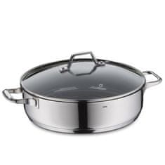 Servirna posoda s pokrovom Lucca iz nerjavečega jekla 32x9 cm 6l KL-11587