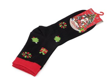 Božične nogavice unisex - črne