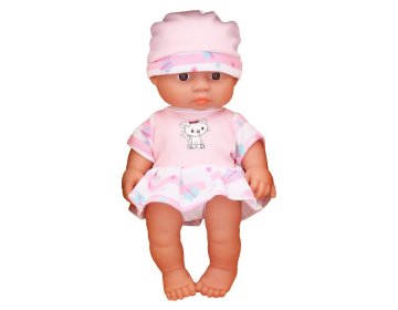 Dojenček s kapo roza 22 cm