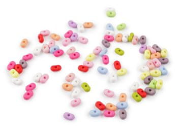 Plastične kroglice arašid, mešanica barv 4x6 mm - svetlo mat mešanica (10 g)