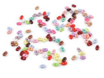 Plastične kroglice arašid, mešanica barv 4x6 mm - mešanica temnega sijaja (10 g)