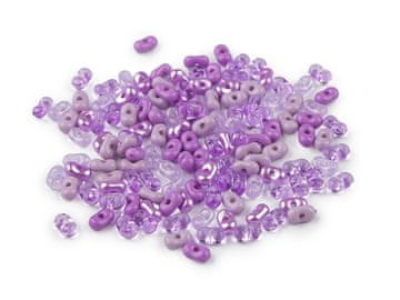 Plastične kroglice mešanica arašidov 4x6 mm - vijolična (10 g)