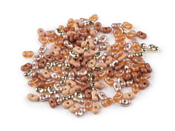 Plastične kroglice mešanica arašidov 4x6 mm - bež zlato (10 g)