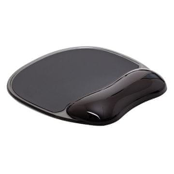 Q-Connect gelska podloga za miško z naslonom črna